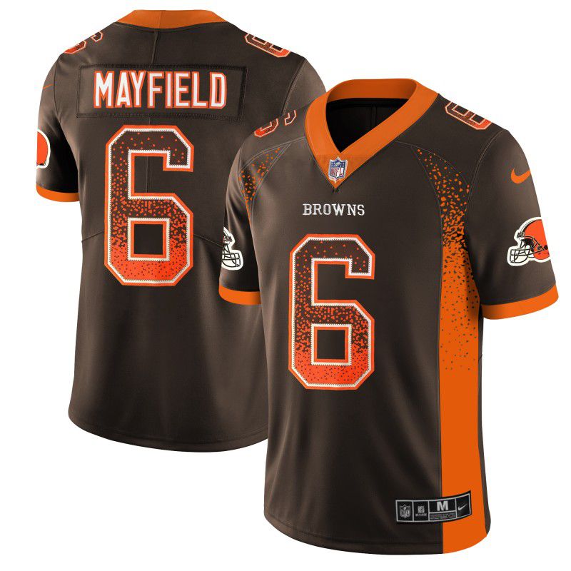 Men Cleveland Browns #6 Mayfield Drift Fashion Color Rush Limited NFL Jerseys->utah jazz->NBA Jersey